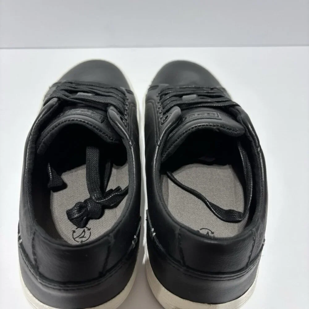 Sperry Men’s Striper Leather Sneakers Black, Size 4.5 M